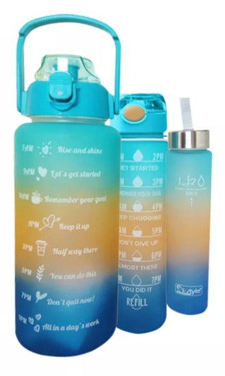 Kit de tres botellas de agua termal