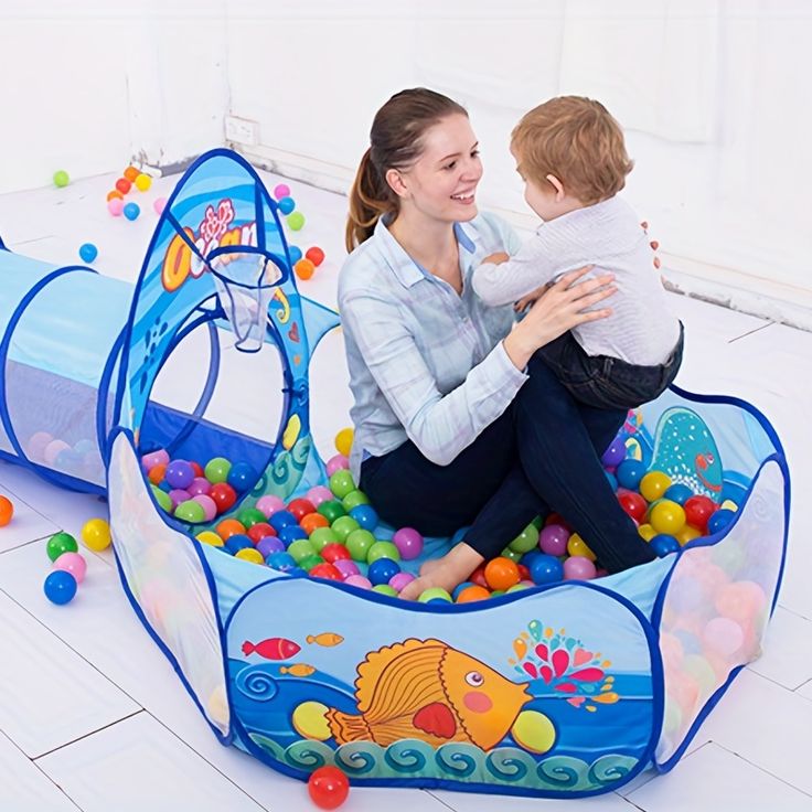 CARPA, TÚNEL Y PISCINA DE PELOTAS 3 EN 1